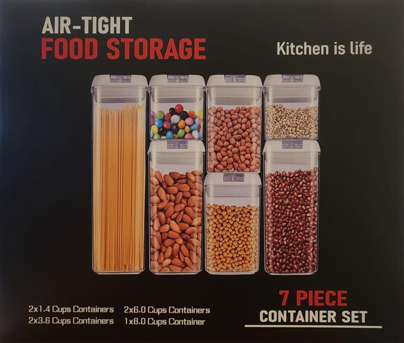 Air-Tight Food Storage 7 Piece Container Set