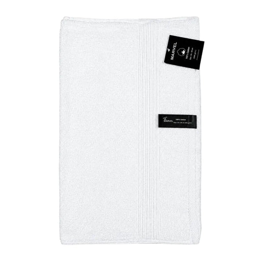 Marvel 100 percent cotton hand towel 50x90cm showing product tag on Spotngrab Lebanon.