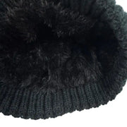 Black Brendi beanie fleece lining inside details