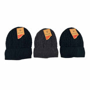Brendi knit winter beanies set in black and gray