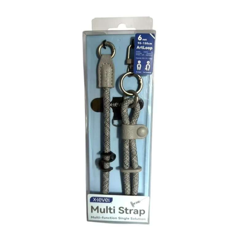 Assorted X-Level Multi Strap universal phone lanyards in Grey Color packaging on Spotngrab Lebanon.