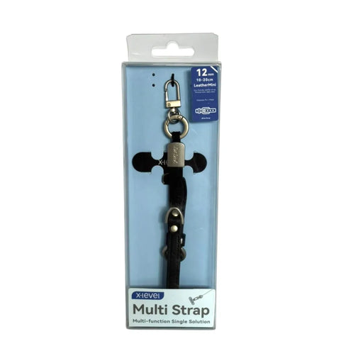 Assorted X-Level Multi Strap universal phone lanyards in Black leather packaging on Spotngrab Lebanon.