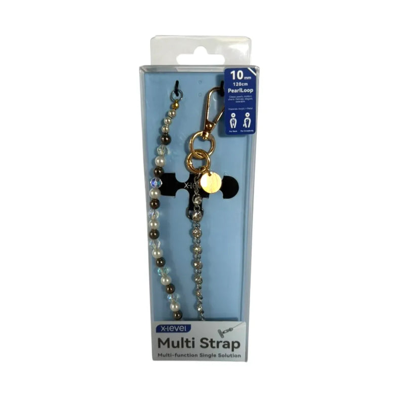 Assorted X-Level Multi Strap universal phone lanyards in beaded with  packaging on Spotngrab Lebanon.