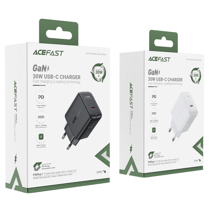 شاحن حائط سريع AceFast Charge A21 GaN PD30W (1xUSB-C)