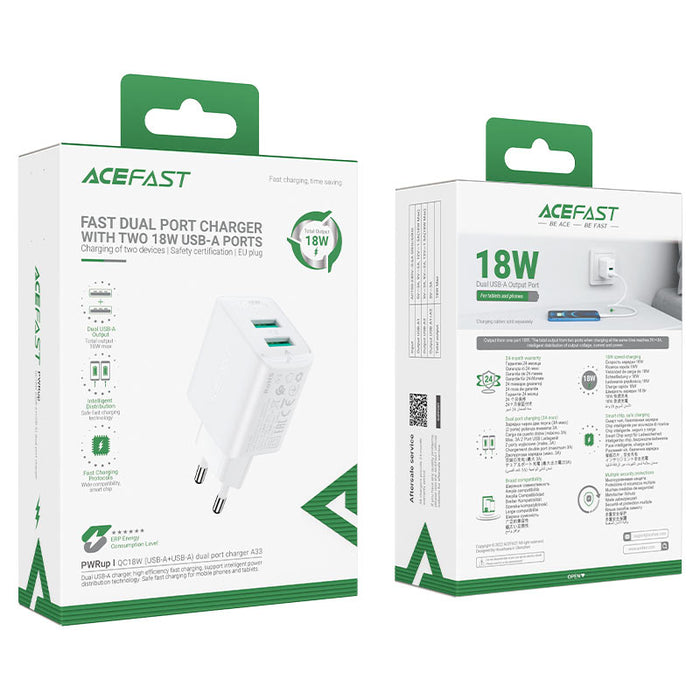 AceFast-A33-QC18w-dual-usba-port-wall-charger