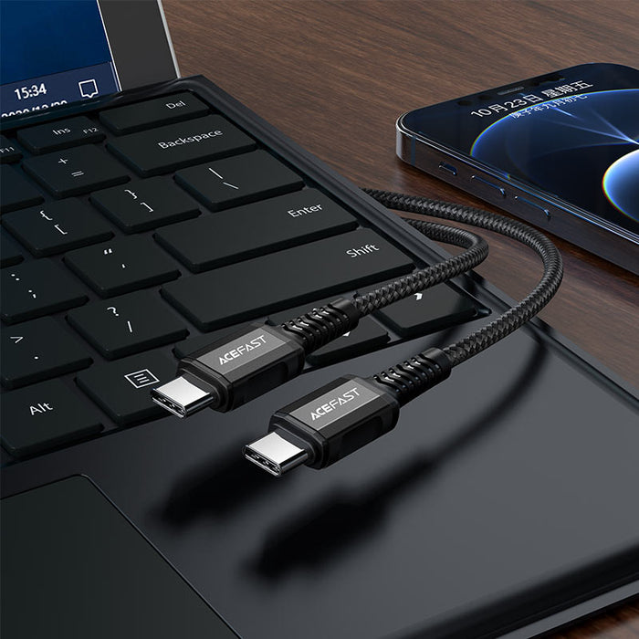 Acefast C1-03 كابل بيانات الشحن USB-C-إلى-Usb-C 60 واط