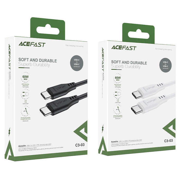 Acefast C3-03 كابل بيانات شحن USB-C-إلى-Usb-C Tpe