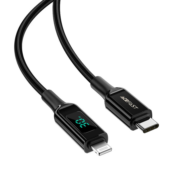 Acefast C6-01 Usb-C-To-Lightning Braided Charging Data Cable With Digital Display