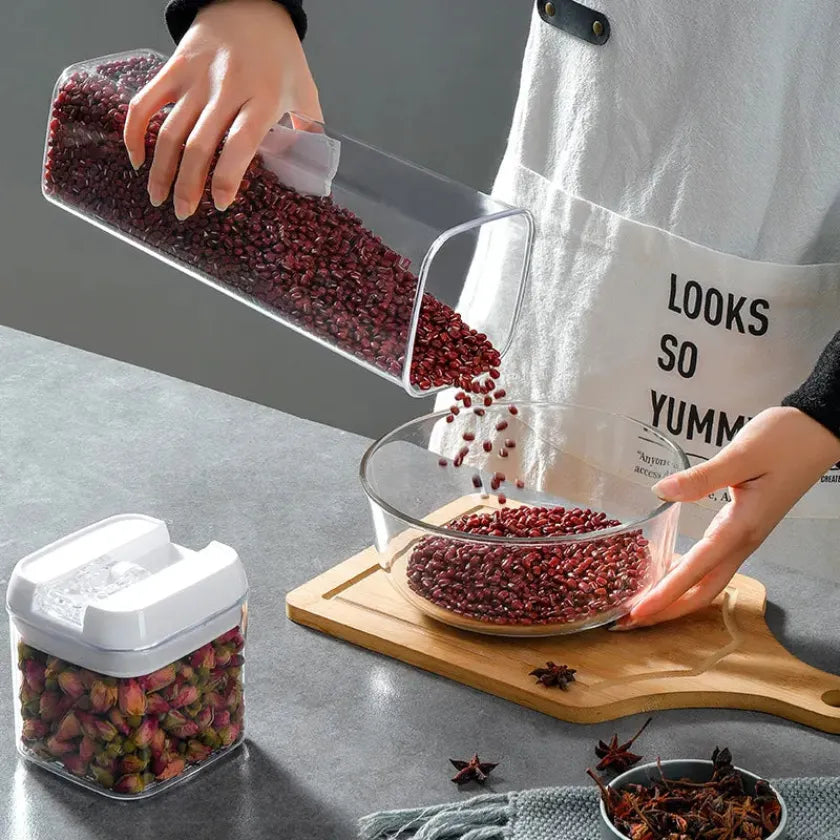 air tight food storage white set of 7