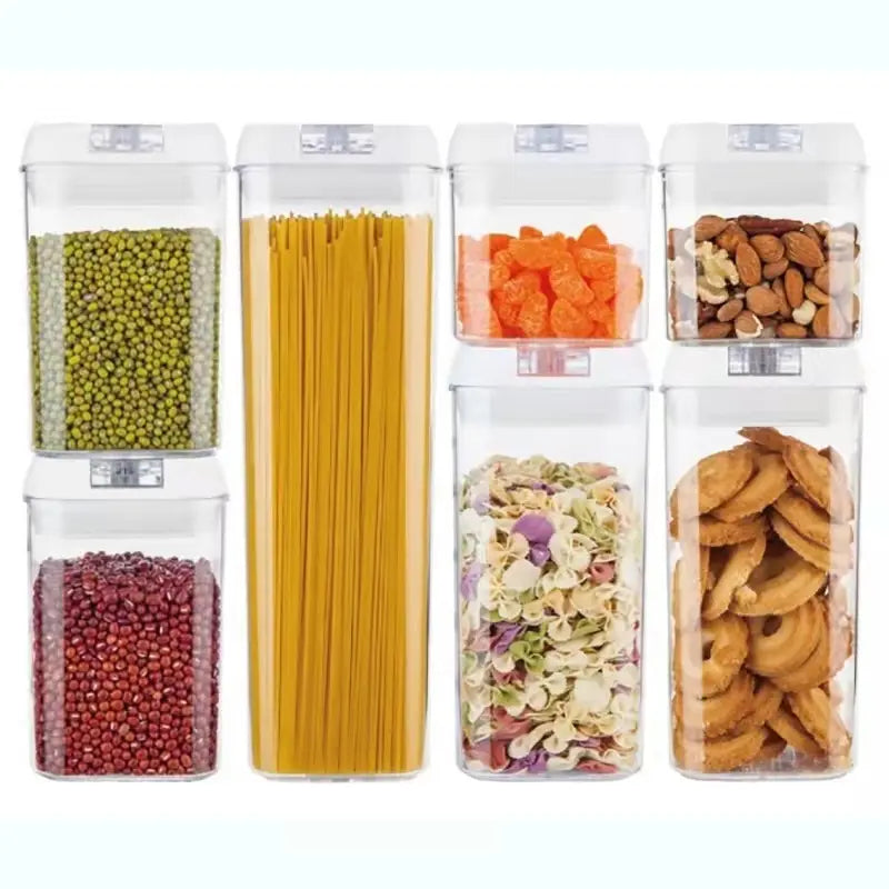 air tight food storage white set of 7
