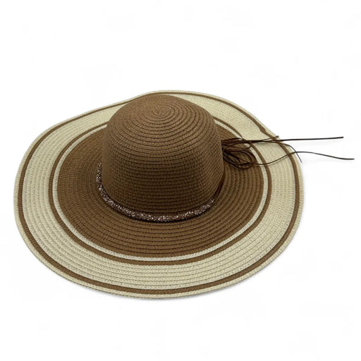 Brown and beige beach straw hat available at spotngrab lebanon