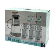7-Pcs Glass Pitcher Set with 6 Tumblers & Lid – view 4 | SpotNGrab Lebanon