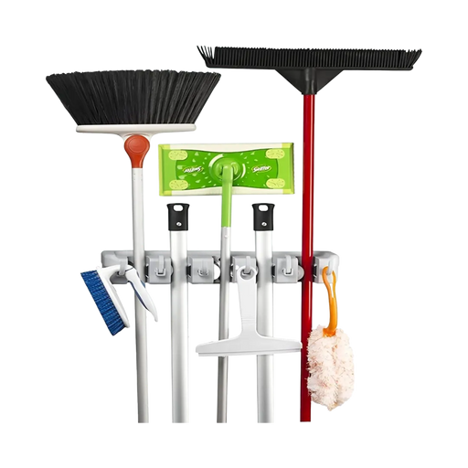 Wall mounted broom and mop holder in Lebanon – 5 slots and 6 hooks home organizer on Spotngrab