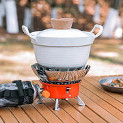 Outdoor picnic gas stove with petal wind shield available at spotngrab lebanon