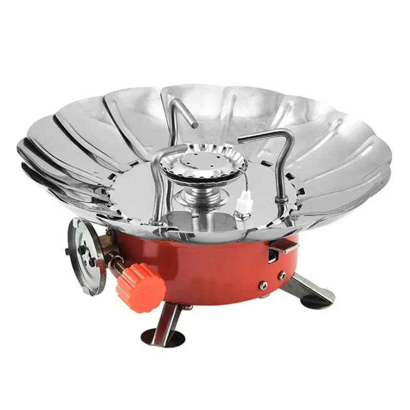 Outdoor picnic gas stove with petal wind shield available at spotngrab lebanon