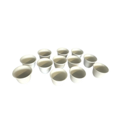 12-piece white porcelain chaffe coffee cup set without saucers neatly stacked on Spotngrab Lebanon.