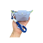 Small nylon coin purse with leather flap and snap button - Parisian inspired design - Spotngrab Lebanon accessories.