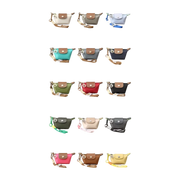 Small nylon coin purse with leather flap and snap button - Parisian inspired design - Spotngrab Lebanon accessories.