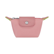 Small nylon coin purse with leather flap and snap button - Parisian inspired design - Spotngrab Lebanon accessories.