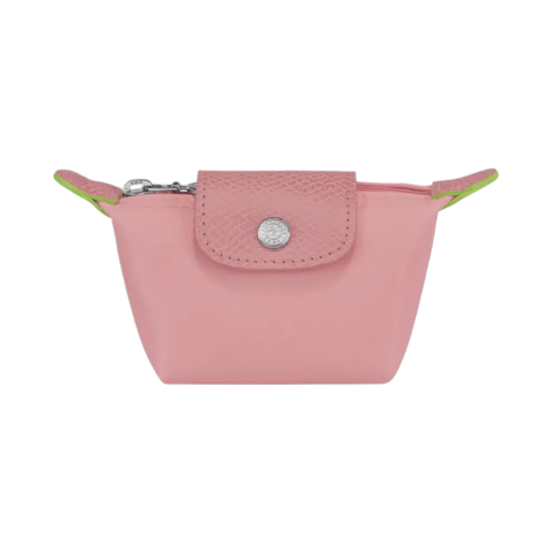 Small nylon coin purse with leather flap and snap button - Parisian inspired design - Spotngrab Lebanon accessories.