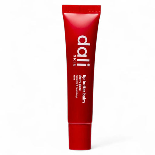 Dali Lip Butter Balm Cherry – hydrating lip balm in red-toned packaging, enriched with shea butter and almond oil