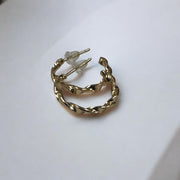 1 pair gold-tone earrings – minimalist daily wear from SpotNGrab Lebanon