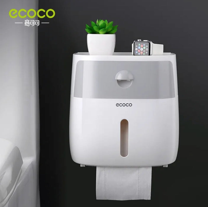 Ecoco wall mounted bathroom tissue box