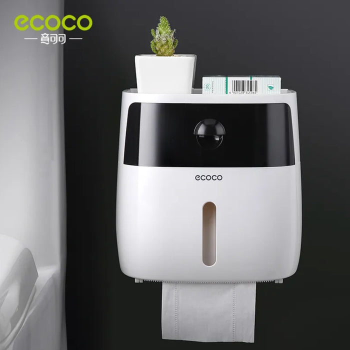 Ecoco wall mounted bathroom tissue box