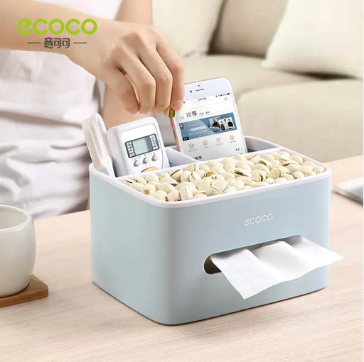 Ecoco Multifunctional tissue box with remote control, phone, blue available at spotngrab lebanon