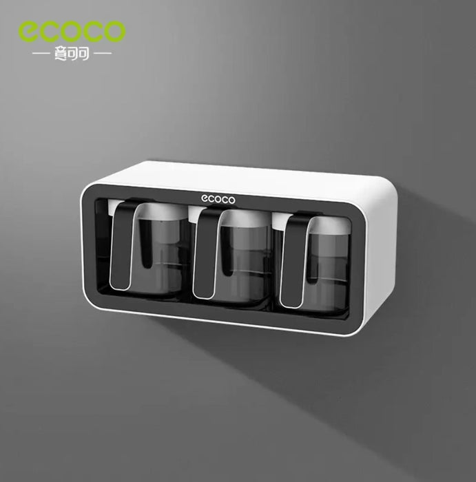 Ecoco wall Mounted Seasoning kitchen Bix 3 Jars