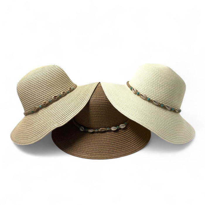 Shell decor straw hat – beach summer hat SpotNGrab Lebanon