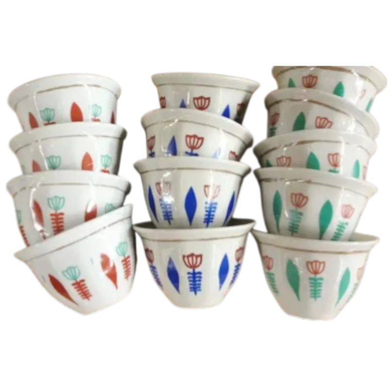 Stack of 12 Arabic coffee cups for large gatherings SpotNGrab beirut