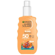 Garnier Ambre Solaire Sensitive Advanced Sun Spray SPF 50 150ml white bottle with a clear overcap on Spotngrab Lebanon.