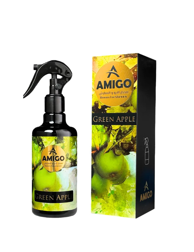 Amigo Room Freshener Green Apple 300ml spray bottle - SpotNGrab Lebanon
