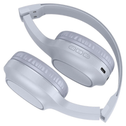 Folded W46 Charm headphones showing compact travel design and Type-C charging port.