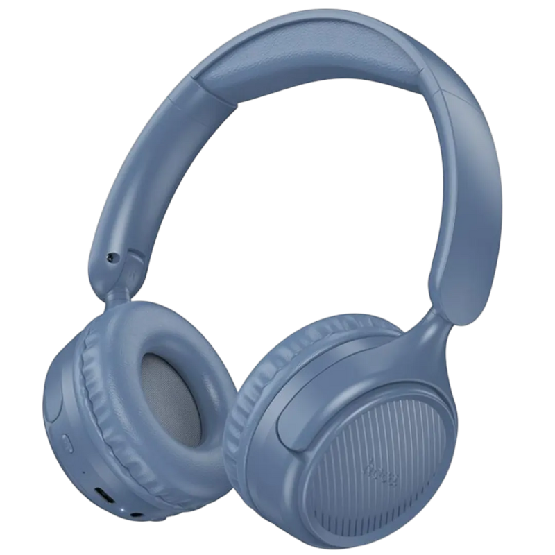 HOCO W66 Wave Bluetooth 5.4 wireless headphones in blue – high-performance audio Lebanon Spotngrab.
