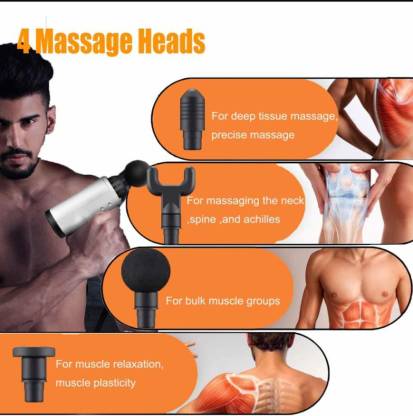 Vibration Muscle Relax Massage Gun With 4 Massage Heads