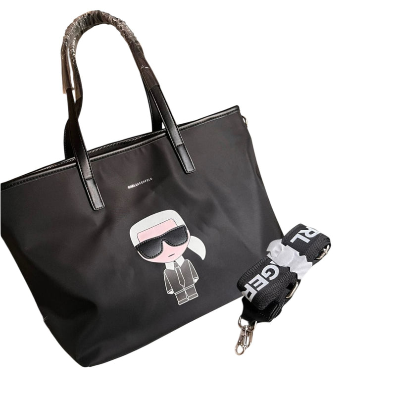 Women's black tote bag in Karl Lagerfeld style – SpotNGrab Lebanon