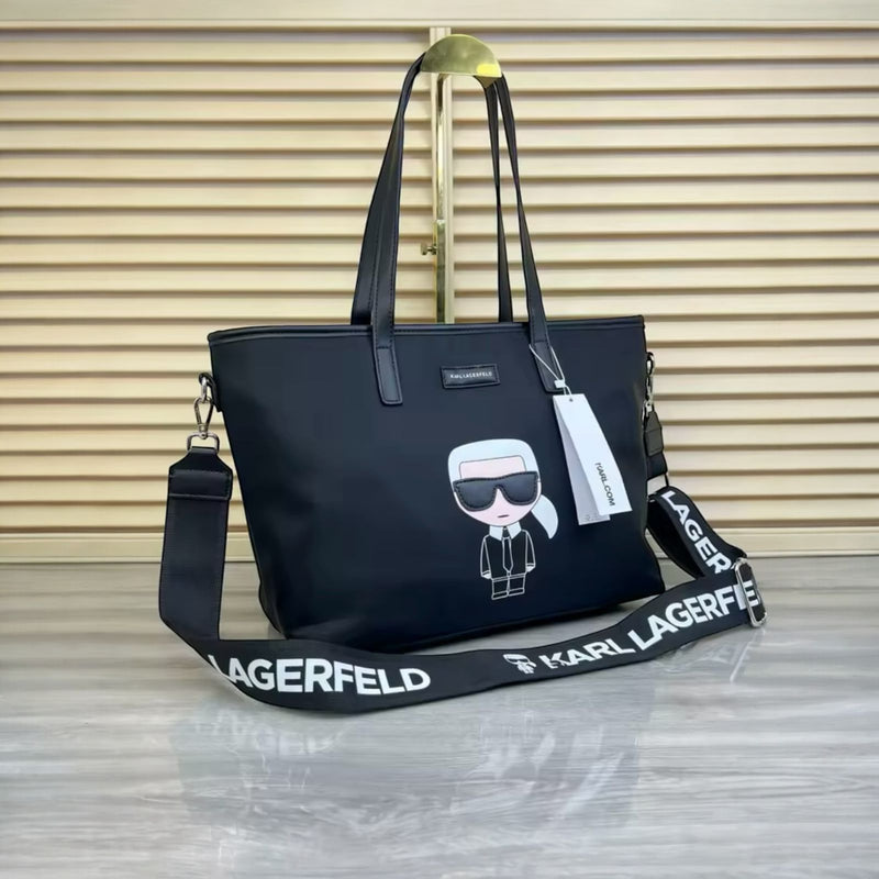 Women's black tote bag in Karl Lagerfeld style – SpotNGrab Lebanon