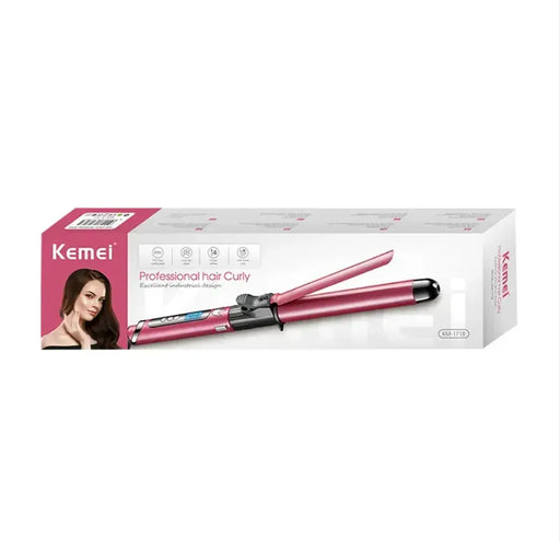 Kemei KM-1718 professional ceramic hair curler wand available at Spotngrab Lebanon