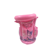 Pink inflatable children's swimming vest featuring My Melody and Kuromi character art on Spotngrab Lebanon.