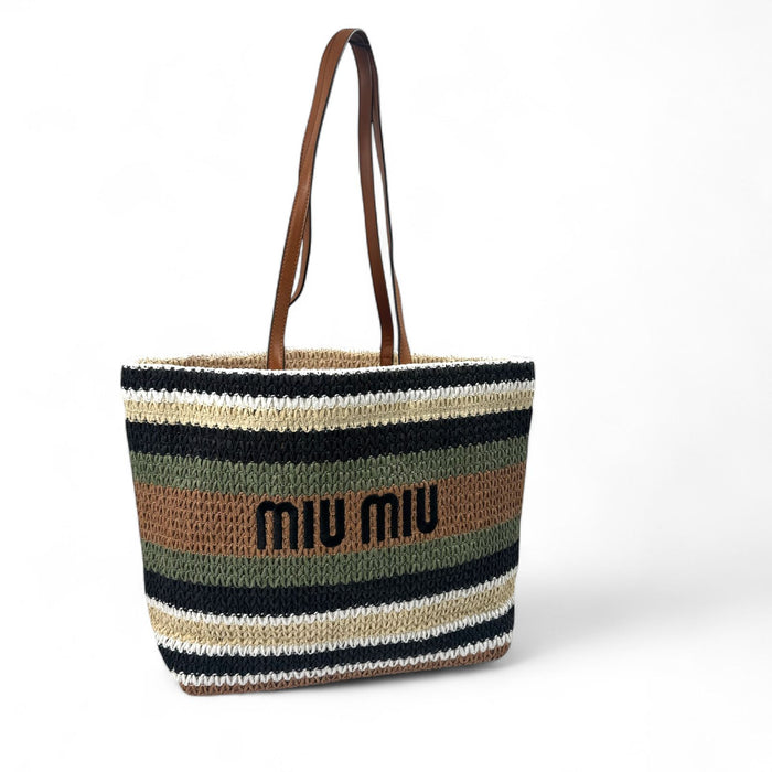 Straw Summer Tote Bag – MiuMiu Style | SpotNGrab Lebanon