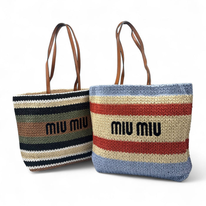 Straw Summer Tote Bag – MiuMiu Style | SpotNGrab Lebanon