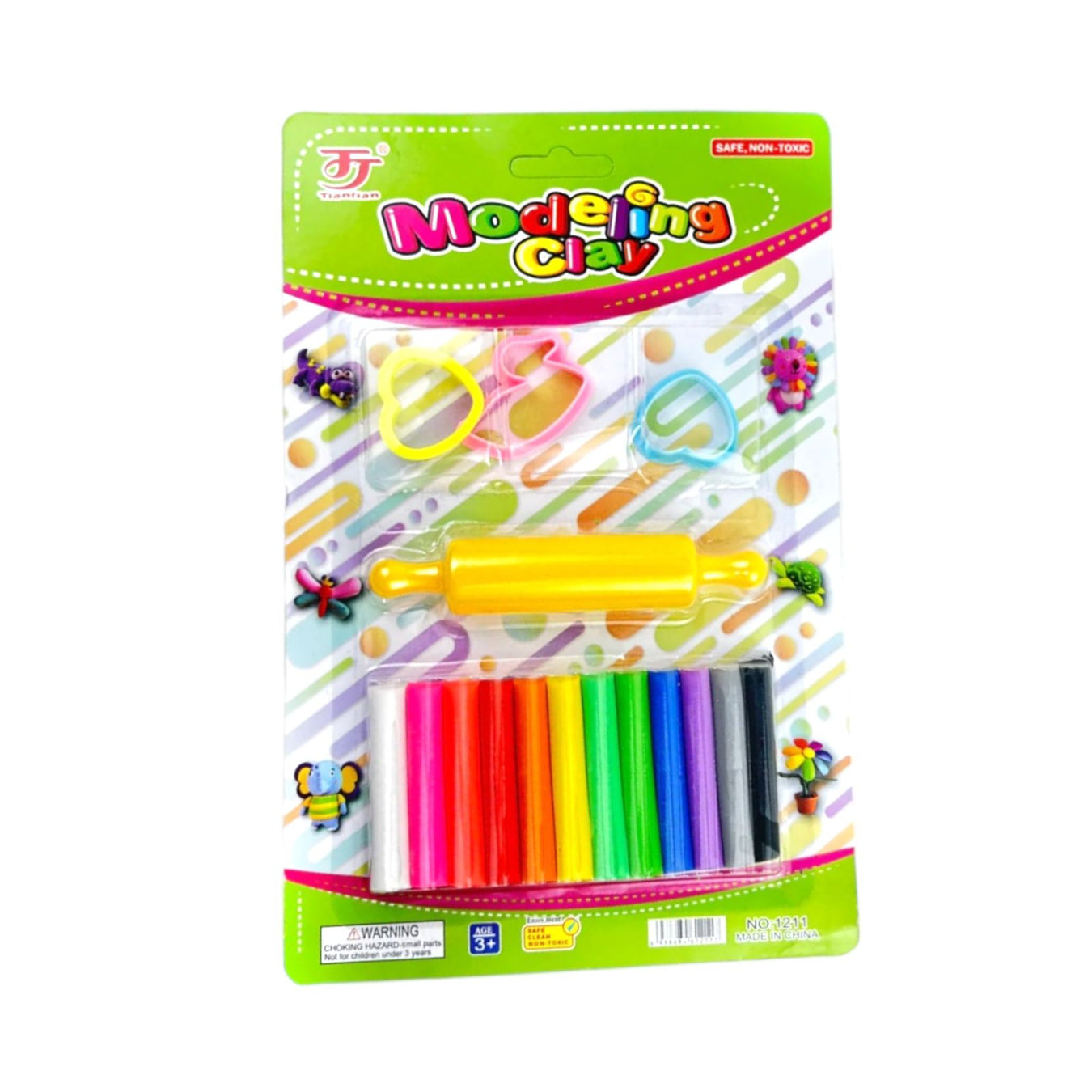 12-color kids clay set with plastic molds – SpotNGrab Lebanon