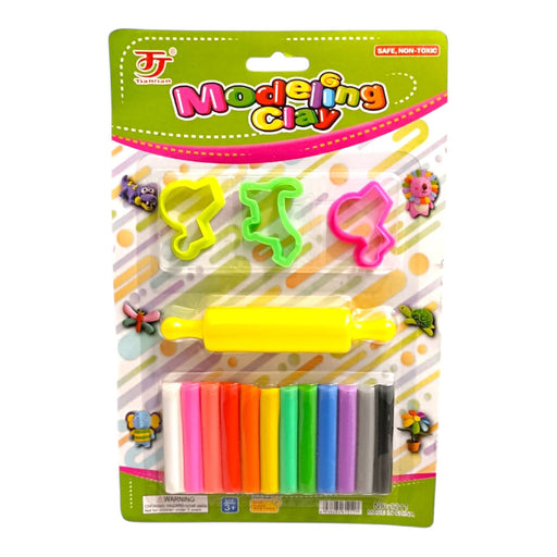 12-color kids clay set with plastic molds – SpotNGrab Lebanon