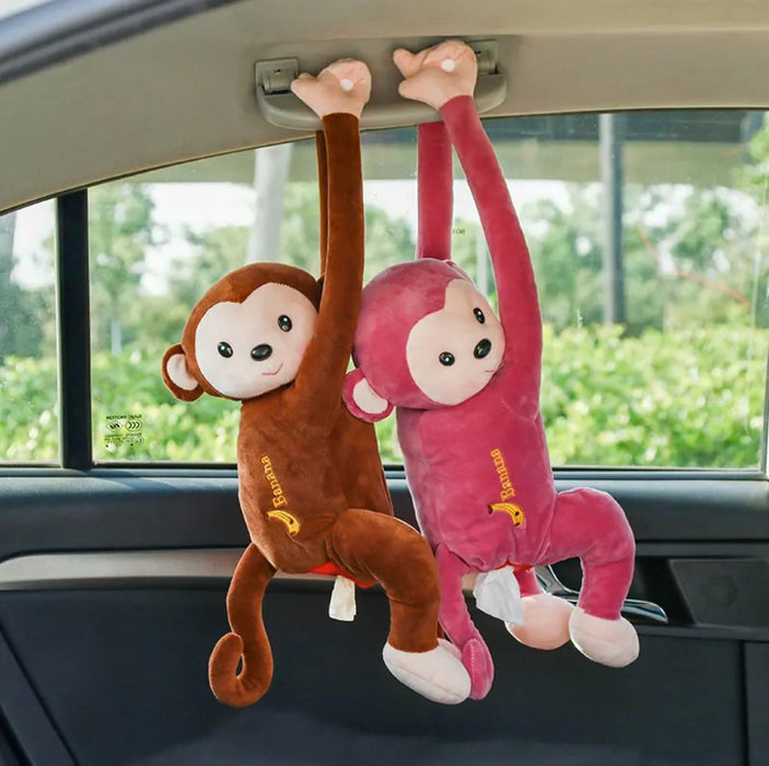 Monkey Tissue Box Car Hanger