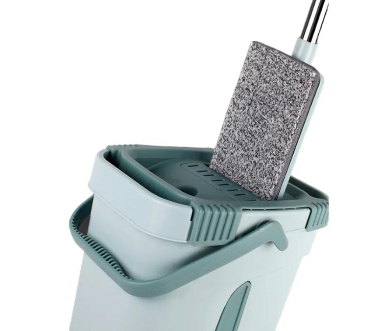 Mop wet and  dry wih bucket + 2 Flat Mop