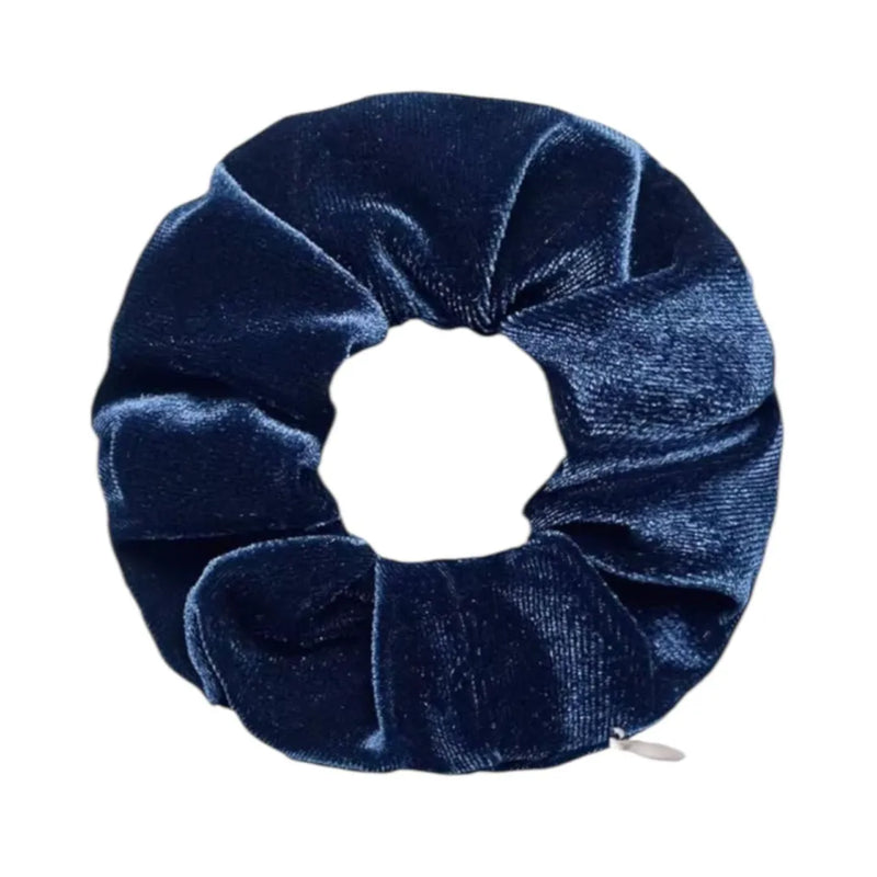 Velvet Stash Scrunchie with Hidden Zipper Pocket - Secret Hair Tie Storage for Keys, Cash, & AirPods - Cute Travel & Festival Hair Accessory for Women and Girls