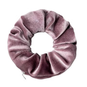 Velvet stash scrunchie with hidden zipper pocket for cash and keys - SpotNGrab Lebanon lifestyle accessory.