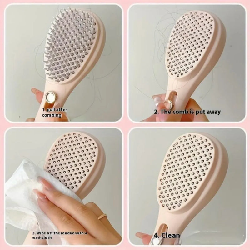 Modern, affordable self-cleaning hair brush available on Spotngrab Lebanon.